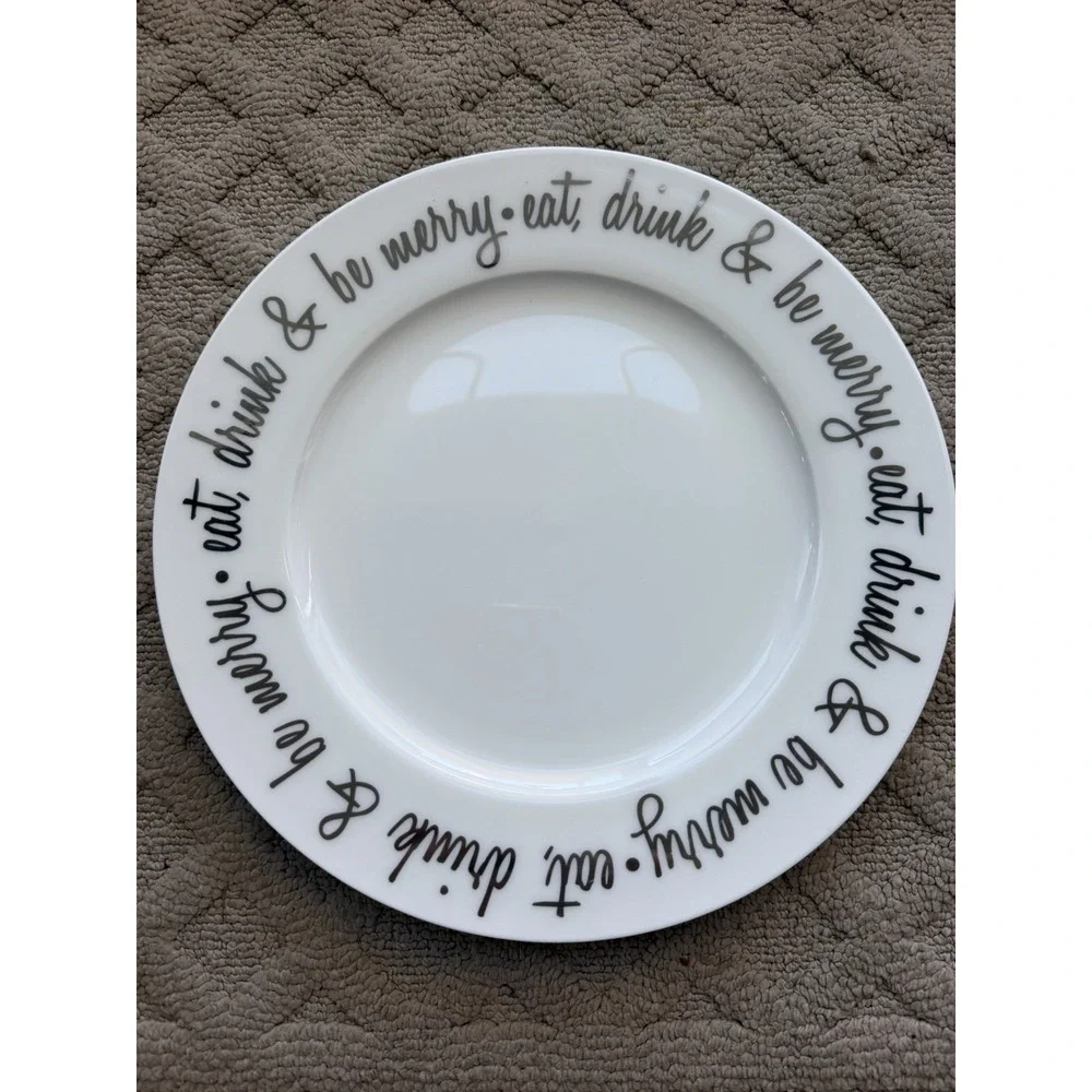 Ciroa BE MERRY (PLATINUM) Salad Plate/Rectangle Serving Plate